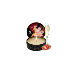 Mini bougie de massage fraise vin pétillant 30ml 